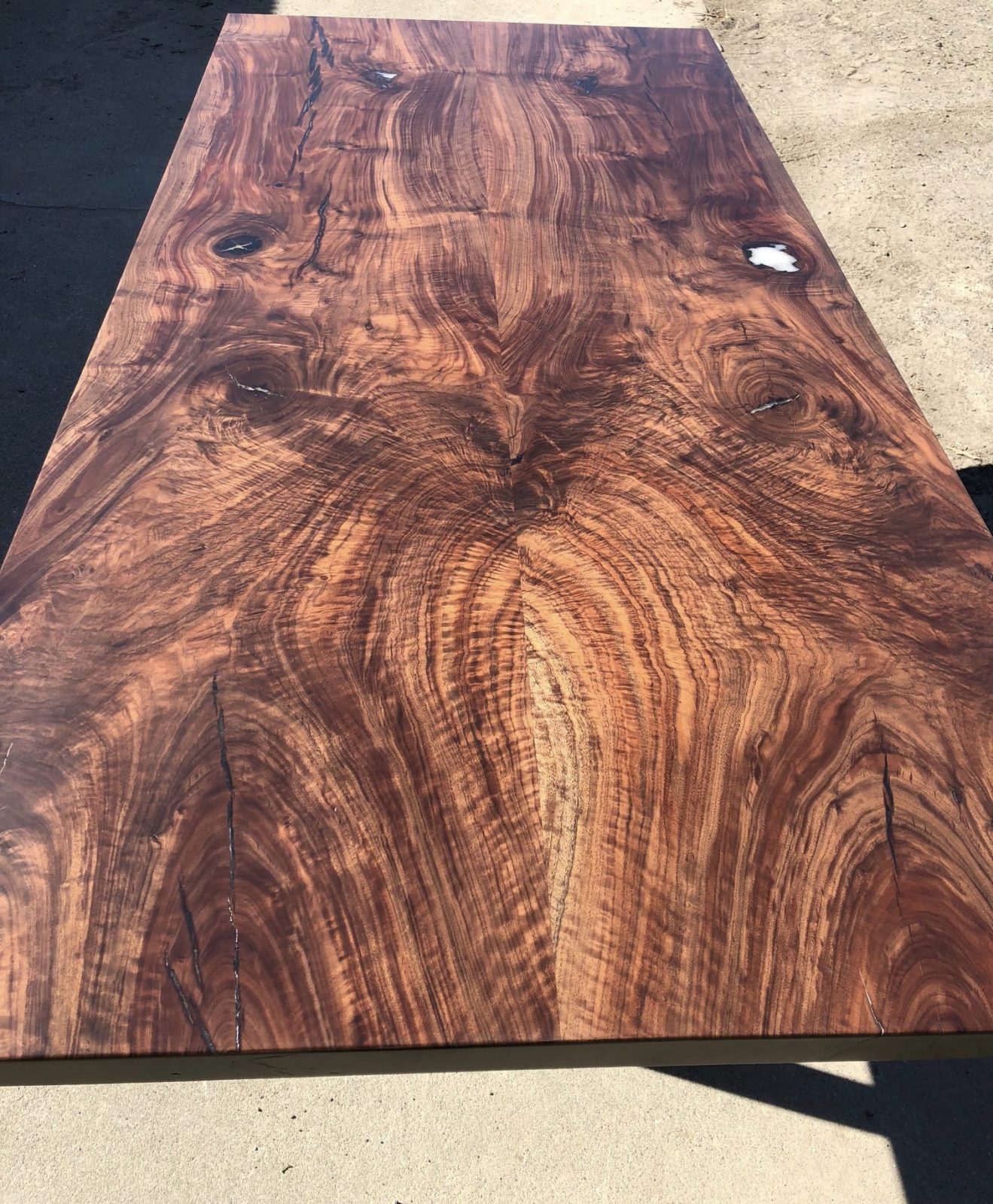 Beautiful Custom Bookmatched Claro Walnut Dining Tables