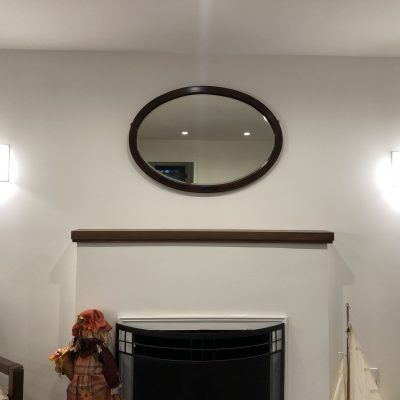 Custom Square Edge Black Walnut Mantle