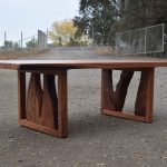 Custom One of a Kind Old Growth Redwood Table with an Amazing Base