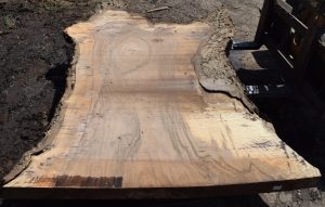 35396 Figured Bastogne Walnut Slab 68"x57"-47"x3 3/8" July 2021 - Image 5