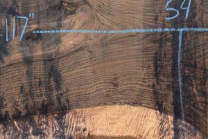 35401 Figured Bastogne Walnut Slab 117"x54"-40"x3 3/8" July 2021 - Image 5