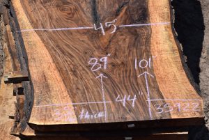 35922 Figured Bastogne Walnut Slab 101"x64"-44"x3 5/16" August 2022 - Image 4