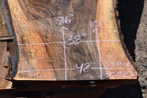35923 Figured Bastogne Walnut Slab 86"x64"-38"x3 3/8" Aug 2022 - Image 4