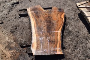 35928 Figured Bastogne Walnut Slab 98"x63"-38"x3 3/8" August 2022
