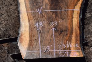 35928 Figured Bastogne Walnut Slab 98"x63"-38"x3 3/8" August 2022 - Image 3