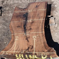 35852 Figured Claro Walnut Slab 94"x61"-42"x3 3/8" July 2022