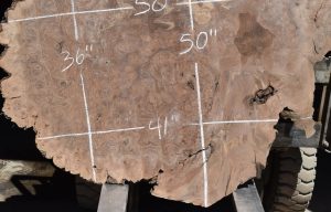 HWBS-68 Claro Walnut Burl Slab 50”x50”x2 1/4” - Image 2