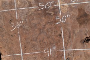 HWBS-68 Claro Walnut Burl Slab 50”x50”x2 1/4” - Image 4