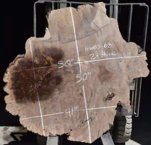 HWBS-68 Claro Walnut Burl Slab 50”x50”x2 1/4” - Image 5