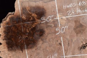 HWBS-68 Claro Walnut Burl Slab 50”x50”x2 1/4” - Image 6