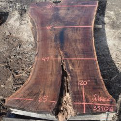 35908 California Black Walnut Slab 120”x65”-44”x3 3/8” July 2022