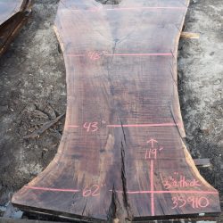 35910 California Black Walnut Slab 119”x64”-43”x3 3/8” July 2022