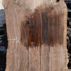 34601 Incredibly Figured Claro Walnut Slab 56”x36”-28”x3” SOLD