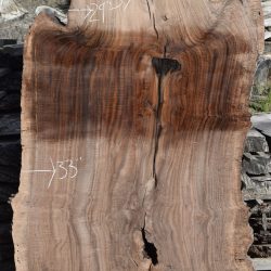 34603 Highly Figured Claro Walnut Slab 57”x37”-29”x2 3/4”