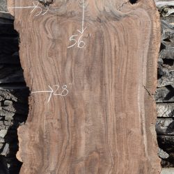 34600 Highly Figured Claro Walnut Slab 56”x34”-28”x3 3/16”