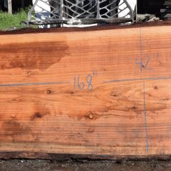 36175 Redwood Slab 168”x44”-38”x2 7/8” Feb 2025