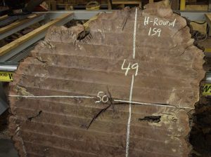 HROUND-159 Claro Walnut Burl Round 50”x49”x2 5/8” - Image 3