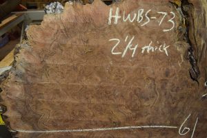 HWBS-73 Claro Walnut Burl Slab 61”x53”x2 1/4” - Image 2