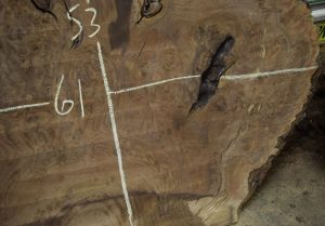 HWBS-73 Claro Walnut Burl Slab 61”x53”x2 1/4” - Image 4