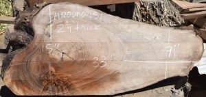 HROUND-151 English Walnut Slab 33”x15”-9”x2 1/4” - Image 4
