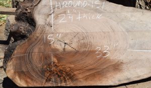 HROUND-151 English Walnut Slab 33”x15”-9”x2 1/4” - Image 5