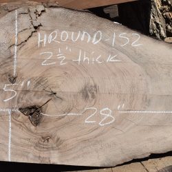 HROUND-152 English Walnut Slab 28”x15”-10”x2 1/2”