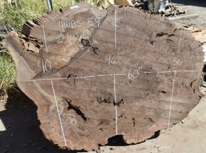 HWBS-54 Claro Walnut Burl Slab 60”x42”-36”x2 1/8” - Image 3