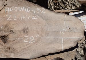 HROUND-152 English Walnut Slab 28”x15”-10”x2 1/2” - Image 3