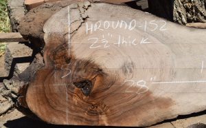 HROUND-152 English Walnut Slab 28”x15”-10”x2 1/2” - Image 5
