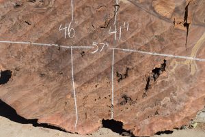 HWBS-53 Claro Walnut Burl Slab 57”x46”-41”x2” - Image 2