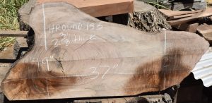HROUND-153 English Walnut Slab 37”x19”-11”x2 3/8” - Image 4
