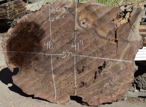 HWBS-53 Claro Walnut Burl Slab 57”x46”-41”x2” - Image 5