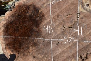 HWBS-53 Claro Walnut Burl Slab 57”x46”-41”x2” - Image 6