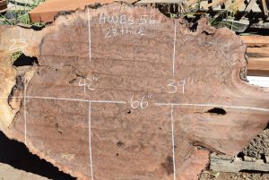 HWBS-56 Claro Walnut Burl Slab 66”x42”-39”x2 1/8” One of a Kind - Image 2