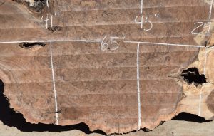 HWBS-55 Claro Walnut Burl Slab 65”x45”-29”x 2 1/8” One of a Kind - Image 2
