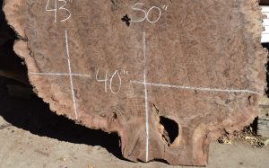 HWBS-57 Claro Walnut Burl Slab 50”x40”-34”x 2 1/8” One of a Kind - Image 2