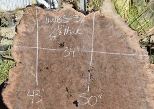 HWBS-57 Claro Walnut Burl Slab 50”x40”-34”x 2 1/8” One of a Kind - Image 3