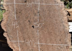 HWBS-57 Claro Walnut Burl Slab 50”x40”-34”x 2 1/8” One of a Kind - Image 4