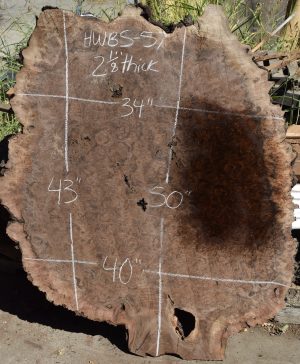 HWBS-57 Claro Walnut Burl Slab 50”x40”-34”x 2 1/8” One of a Kind - Image 5