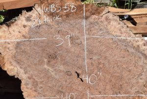 HWBS-58 Claro Walnut Burl Slab 40”x40”-39”x2 1/8” One of a Kind - Image 3