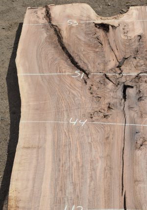 17592 Figured Bastogne Walnut Slab 104"x53"-42"x2" Kiln Dried - Image 3