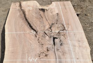 17592 Figured Bastogne Walnut Slab 104"x53"-42"x2" Kiln Dried - Image 8