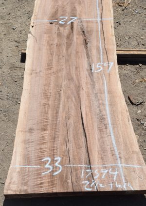 17594 Figured Claro Wanut Slab 159”x33”-27”x2 1/2” - Image 2