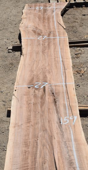 17594 Figured Claro Wanut Slab 159”x33”-27”x2 1/2” - Image 3