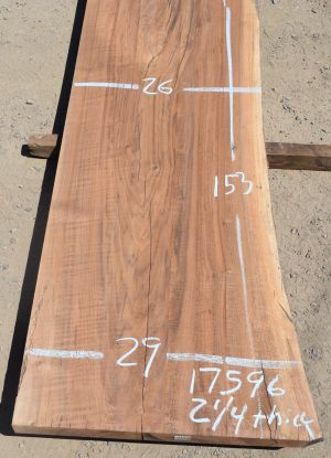17596 Figured Claro Walnut Slab 153”x29”-24”x2 1/4” - Image 2