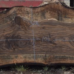 36202 Incredibly Figured Bastogne Walnut Slab 106"x37"-35"x3 1/2"
