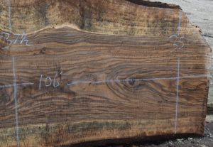 36202 Incredibly Figured Bastogne Walnut Slab 106"x37"-35"x3 1/2" - Image 4