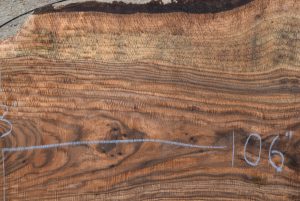 36206 Incredibly Figured Bastogne Walnut Slab 106″x37″-32″x3 1/4″ - Image 6