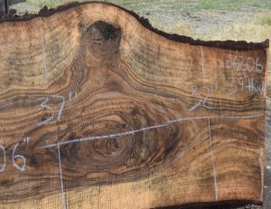 36206 Incredibly Figured Bastogne Walnut Slab 106″x37″-32″x3 1/4″ - Image 7