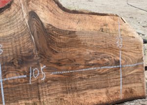 36204 Incredibly Figured Bastogne Walnut Slab 105″x33″-31″x3 3/8″ - Image 4